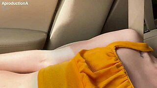 Megan Squirts Pee Golden Shower in Car Toilet