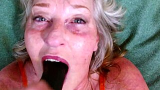 jordan gags hard on dildo in humiliating suck fest!