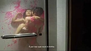 chinese couple rides cowgirl style with passionate asian sex action