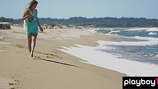 Natural Ukrainian Lilii Boldly Strips Tits On Beach