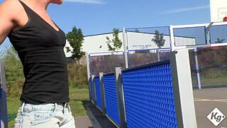 cute student slut tries two big cocks creampie