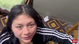 he sneaks for secret peruvian oral blowjob