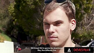 busty trans brittney kade bent over ass fucked deep by boyfriend