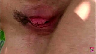 pretty brunette lingerie slut fucked outdoors by monster cock