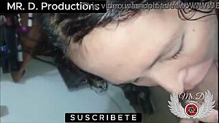 horny latina milf slurps soldiers monster cock hungrily