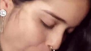 teen brunette gives deepthroat blowjob and swallows full cum load