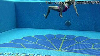 Lady dee cute shy czech babe swims pool teasing tight pussy underwater