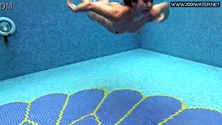 Lady dee cute shy czech babe swims pool teasing tight pussy underwater