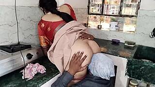 early morning kitchen creampie with chubby big tits