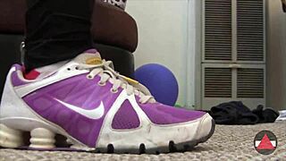 barefoot sneaker walk turns into wild foot fetish romp!