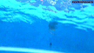 Lady dee cute shy czech babe swims pool teasing tight pussy underwater