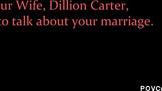 hot wife dillon carter, uh, blows you then fucks boyfriend?? watch creampie!