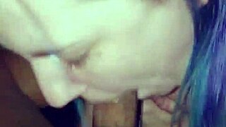 nasty slut slurps bbc with sloppy deepthroat