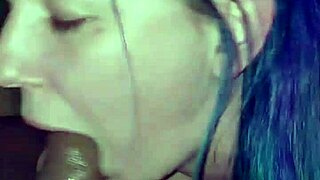 nasty slut slurps bbc with sloppy deepthroat