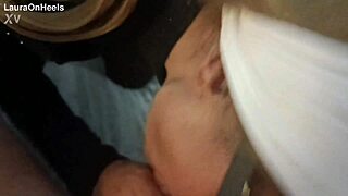 Milf in lingerie gags on monster cock then swallows every drop