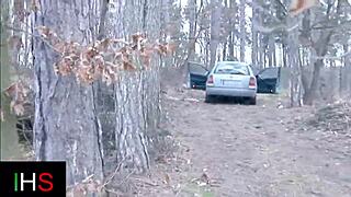 blonde slut gets epic anal in woods & car 🚗🌳💥