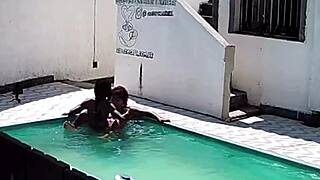 caught neighbor fucking black bull in pool