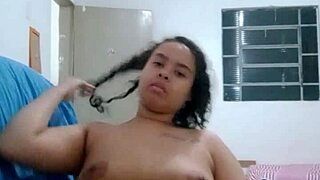 hot chubby brunette fingers pussy and ass with vibrator orgasming hard