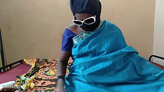 Leena pulls back hairy pussy for amateur fucking