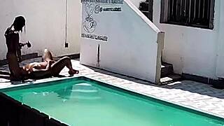 caught neighbor fucking black bull in pool
