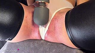 oh god big vibrator on clit made pussy squirt pulse orgasm badpeach toy