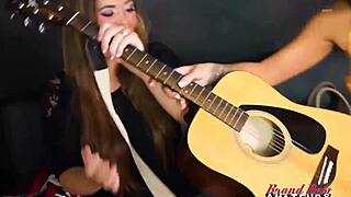 petite brunette madelyn and sofia share dildo orgasms 🔥💦