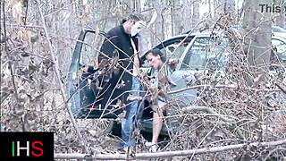 blonde slut gets epic anal in woods & car 🚗🌳💥