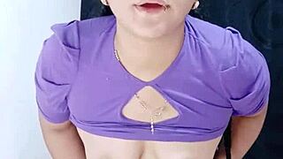allisonvega the brunette latina milf slowly strips teasing her natural tits