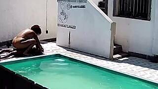 caught neighbor fucking black bull in pool