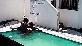 caught neighbor fucking black bull in pool