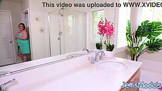 Chubby blonde luna storm fingers fat tits in steamy bath orgasm