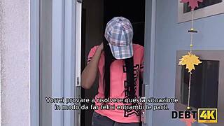 muscular man pounds adorable young debtor hard since she lacks a job