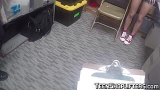 petite shoplifting teen 18+ double penetrated by two mall cops big cocks