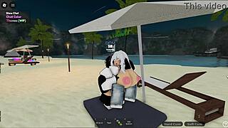 Roblox Cheating Wife Bent Over Fucked Hard on Beach Behind Husband