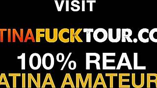 Blonde latina 18+ twerks energetically with generous older date