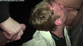 Bold Blonde Model Fucked Hard By Strangers In Public Street Orgy