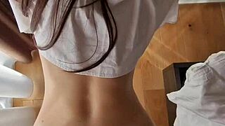 Athletic Blonde Babe Takes Intense Anal Creampie After Doggystyle Cumshot