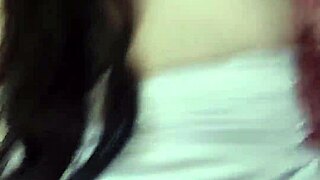 Skinny Latina Roommate in White Dress Bent Over Dorm