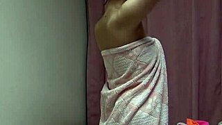 japanese sakura misaki masturbates strips clothes then showers her wet pussy