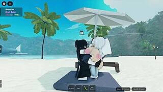 Roblox Cheating Wife Bent Over Fucked Hard on Beach Behind Husband