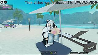 Roblox Cheating Wife Bent Over Fucked Hard on Beach Behind Husband
