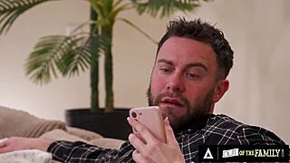 Petite Jade Valentine bends for deep anal pounding while wife is gone.