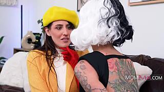 charlie and aubree valentine's seductive pussy licking