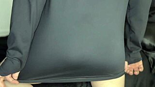 shemale's juicy ass tempts sideways pounding in amateur tease