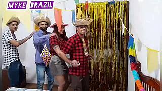 Explosive gangbang fest rocks festival with nonstop latina pounding action