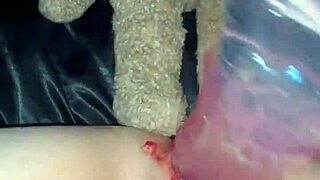 hey check this virgin 18yo arab girl in la masturbating deep with huge glass dildo on her wet tight pink pussy