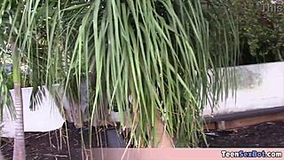 Petite cookie-selling teen trades pussy for sales—watch the hot deal!