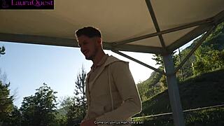 Husband Films Wife's Intense Stranger Pounding Fantasy Cum True!