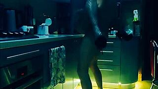 Slender beauty in bodysuit, wanna see her kitchen pounding?