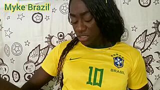 fernanda chocolate crashes myke brazil's copa watch party for epic facial 😈🍆💦